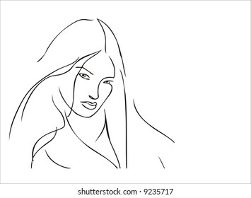 Vector illustration like ink figure.
