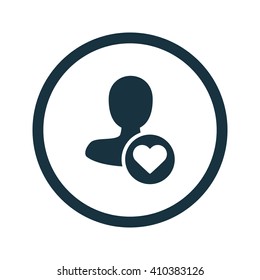 Vector illustration of like user icon