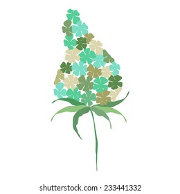 Vector illustration with lilac flower. Vector illustration for textiles, interior design, for book design, website background.