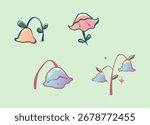 A vector illustration of Lily of the valey