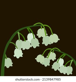 vector illustration of a lily of the valley