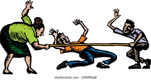 Vector Illustration Of Limbo Dance