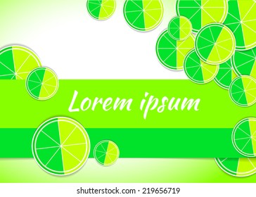 vector illustration lime citrus backgrounds template fruits