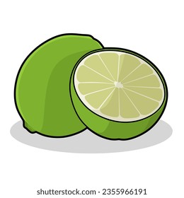 Ilustración vectorial de cal aislada en fondo blanco