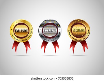 Vector illustration of Limited edition label