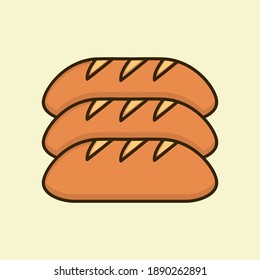 Vector illustration of limpa bread graphics. suitable for food products, cakes and bakeries.