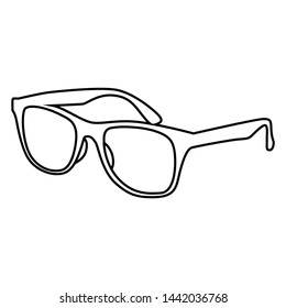 Vector illustration of line art glasses