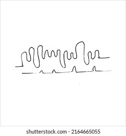 vector illustration, line art of tribal and batik ornaments, free hand design style.