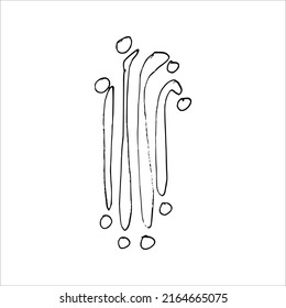 vector illustration, line art of tribal and batik ornaments, free hand design style.