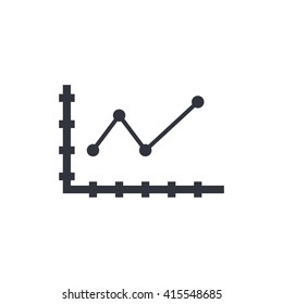Vector illustration of line chart icon. Premium quality web icon