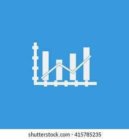Vector illustration of line chart icon. Premium quality web icon