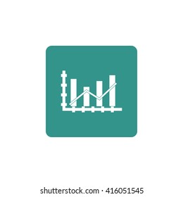 Vector illustration of line chart icon. Premium quality web icon.
