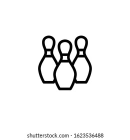 Vector, Illustration, Line design template, bowling icon 