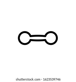 Vector, Illustration, Line design template, dumbbell icon