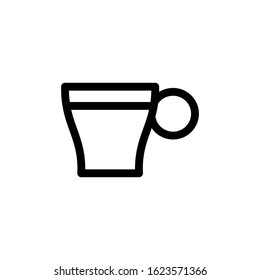 Vector illustration. Line design template. Coffee cup icon