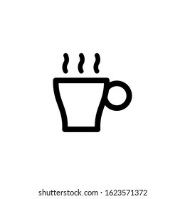 Vector illustration. Line design template. Coffee cup icon