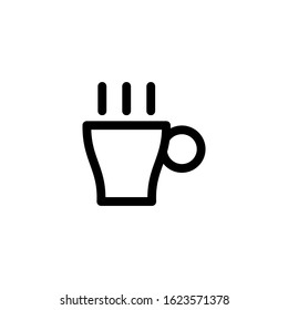 Vector illustration. Line design template. Coffee cup icon