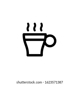 Vector illustration. Line design template. Coffee cup icon