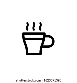 Vector illustration. Line design template. Coffee cup icon