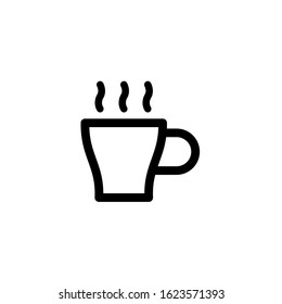 Vector illustration. Line design template. Coffee cup icon