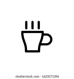 Vector illustration. Line design template. Coffee cup icon