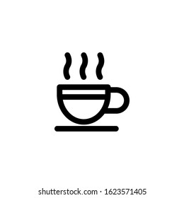 Vector illustration. Line design template. Coffee cup icon
