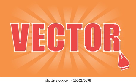 Vector illustration  line drawing  with the pen tool concept