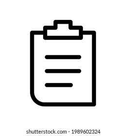 Vektorgrafik des Zeilensymbols für Dokument, Aufgabe, Liste. Perfekt für das Design der Benutzeroberfläche. 