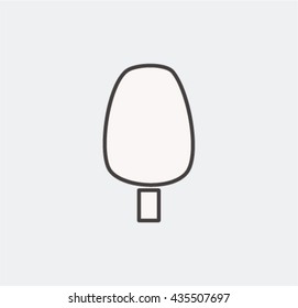 Vector illustration line icon ice cream