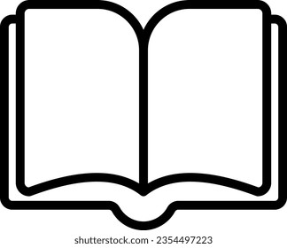Vector illustration of line icon of an open book. Reading and study.