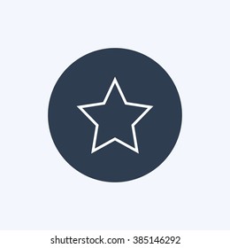 Vector illustration line star icon. Could be used as menu button, user interface element template, badge, sign, symbol, company logo