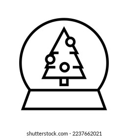 Vector illustration. Line stroke icons. Holiday symbols. Merry Christmas and Happy New Year icons set. Editable vector graphics.