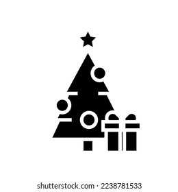 Vector illustration. Line stroke icons. Holiday symbols. Merry Christmas and Happy New Year icons set. Editable vector graphics.