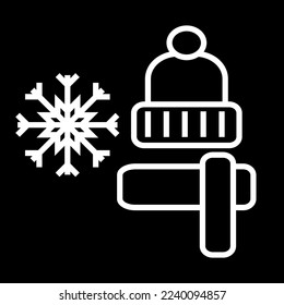Vector illustration. Line stroke icons. Holiday symbols. Merry Christmas and Happy New Year icons set. Editable vector graphics.