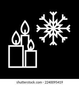 Vector illustration. Line stroke icons. Holiday symbols. Merry Christmas and Happy New Year icons set. Editable vector graphics.