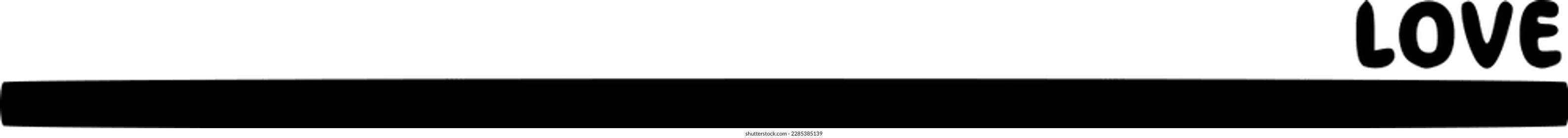 vector illustration of line and text love