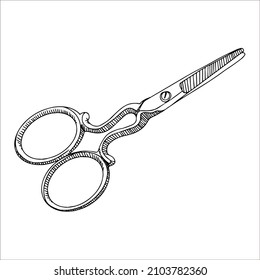 Linearzeichnung für Vektorgrafik
Retroschere.
Einfache, stilisierte Zeichnung. 