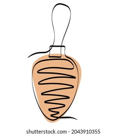 Ilustración vectorial en un estilo lineal. Decoraciones navideñas. Año Nuevo, Feliz Navidad. Ilustración de una tarjeta, invitación, afiche, cartel.