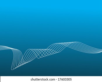 Vector illustration of lined art on a blue background