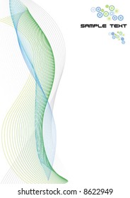 Vector illustration of lined art on a blank white background with template logo or ad message in the corner. Clean.