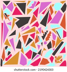 vector illustration of lines forming pattern colorful irregular squares on a seamless background, for clothes design, and printed on paper fabric