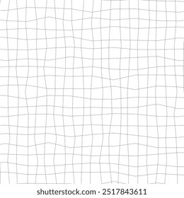 Vector illustration of lines intersecting each other in uneven grid-like pattern. Blueprint for plans, layouts, or decorative elements in design and architecture. Geometric background