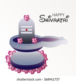 Vector Illustration of Lingam, Hindu deity Shiva used for worship in temples, for Shivratri a Hindu festival of the God Shiva.