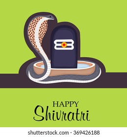Vector Illustration of Lingam, Hindu deity Shiva used for worship in temples, for Shivratri a Hindu festival of the God Shiva.