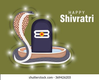 Vector Illustration of Lingam, Hindu deity Shiva used for worship in temples, for Shivratri a Hindu festival of the God Shiva.