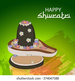 Vector Illustration of Lingam, Hindu deity Shiva used for worship in temples, for Shivratri a Hindu festival of the God Shiva.