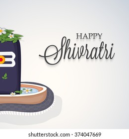 Vector Illustration of Lingam, Hindu deity Shiva used for worship in temples, for Shivratri a Hindu festival of the God Shiva.