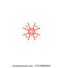 vector illustration of link flare