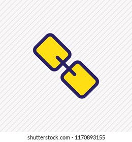 Vector illustration of link icon colored line. Beautiful application element also can be used as chain icon element.