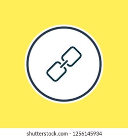 Vector illustration of link icon line. Beautiful contact element also can be used as url icon element.